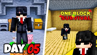 I Survived 100 Days On One Block In Minecraft Caves [upl. by Annaor640]