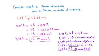 Conversion heures minutes et heures décimales [upl. by Karwan]