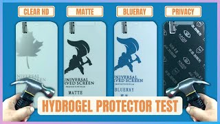 Clear HD  Matte  Blueray  Privacy Hydrogel Screen Protector COMPARISON [upl. by Ulphi]