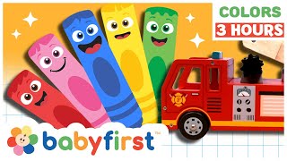 Toddler Learning Video  COLOR CREW  Songs Magic amp Much more  3 Hours Compilation  BabyFirst TV [upl. by Rebm200]