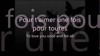 Céline Dion  Lamour existe encore French Lyric Video with English Translation [upl. by Drarej288]