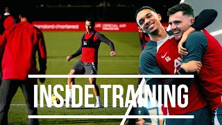 Inside Training Brilliant Goals Skills amp a ThreeShot Challenge  Liverpool FC [upl. by Seigel]