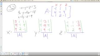 Cramers Rule with TINspire [upl. by Keri]