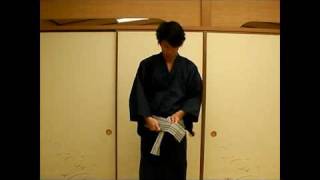 How to wear men yukata  Kaino kuchi [upl. by Benjie]