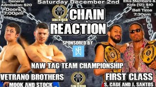 First Class vs The Vetrano Brothers NAW Tag Team Championship Match CPW Chain Reaction 2023 [upl. by Betsey]