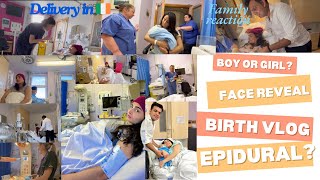 BIRTH VLOG Did I take EPIDURAL Baby Gender amp Face reveal Normal or CSection Delivery in Ireland [upl. by Evetta]