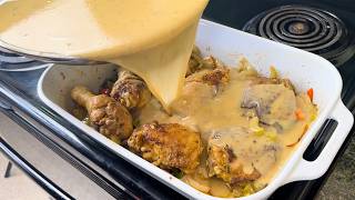 The Gravy is 🤌🏽 🔥 Baked Smothered Chicken Grandma Would be Proud of [upl. by Geilich105]