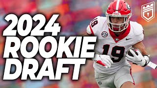 UPDATED 2024 Dynasty Rookie Mock Draft NEW RISERS  Dynasty Fantasy Football 2024 [upl. by Tesil773]