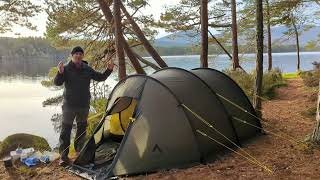 351 NORTENT Ly2 Tunnel Tent  A 2 Person Tent For 4   First Impressions After Two Night Camp [upl. by Enylecoj]