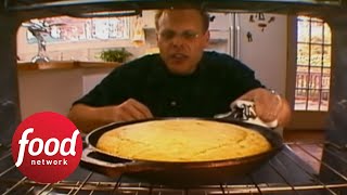 Alton’s Creamed Corn Cornbread  Good Eats  Food Network [upl. by Irish]