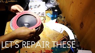 How To Refoam Speakers  Cerwin Vega Refoam VS100 [upl. by Forrer]