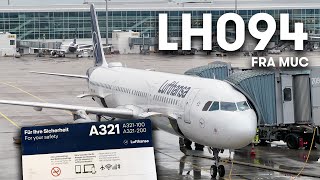 Lufthansa DOMESTIC ECONOMY  A321 Frankfurt to Munich 4K [upl. by Caundra755]