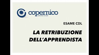 Esame Consulente del Lavoro La retribuzione dellapprendista [upl. by Lenore131]