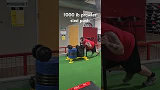 Pushing a prowler sled at 1000 lbs prowlersled heavyweight motivation nevergiveup [upl. by Blisse]