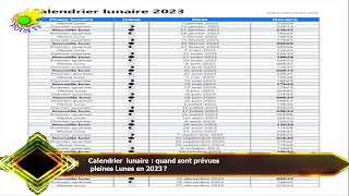 Calendrier lunaire  quand sont prévues pleines Lunes en 2023 [upl. by Seta]