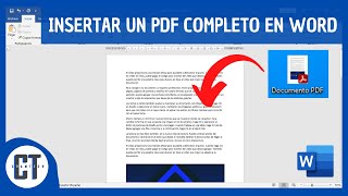 Como INSERTAR un PDF COMPLETO en Word [upl. by Acirtal]