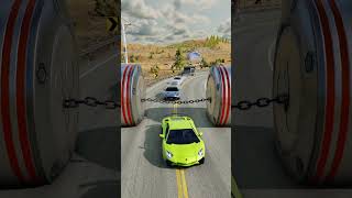 Sports Cars vs Chained Hydraulic Crush  BeamNGDrive [upl. by Dleifrag502]