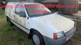 Starting a Vauxhall Astra van after years of sitting [upl. by Aver]