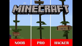 Noob  Pro  Hacker  Quien hace la mejor casa del Árbol en Minecraft [upl. by Oberg253]