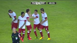 Forlan scores direct from a corner  Fluminense vs Internacional [upl. by Acinoev894]