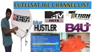 Eutelsat 16E New channel list 2023 [upl. by Audwin]