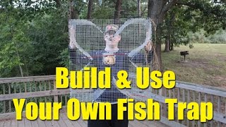 How to build a fish trap  four leaf clover trap for blue gill and bream [upl. by Baron]