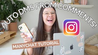 Automatically DM someone who comments on your Instagram post with Manychat full tutorial [upl. by Berard261]