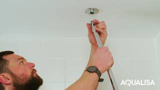 How to install an Aqualisa ceiling mounted easyfit fixed head [upl. by Eoin]