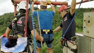 Bungee Jumping at Monteverde Extremo Park in Costa Rica [upl. by Sasnak]