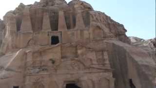 Obelisk Tomb and Triclinium at Petra  Jordan [upl. by Nahraf946]