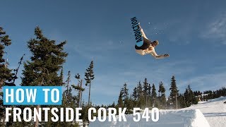 How To Frontside Cork 540 On A Snowboard [upl. by Engapmahc]