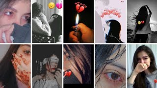 💔sad dp  broken heart girl black dpz🥺sad girl dp😭alone girl dp photo miss you pose [upl. by Tati]