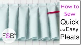 Quick and Easy Pleats [upl. by Ecertap]