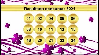 sorteio resultado lotofacil 3221 Palpite 3222 [upl. by Sedruol796]