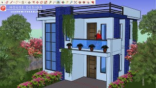 Sketchup Pro House Design Tutorial  Vray Render [upl. by Chyou]