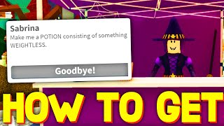 HOW TO GET POTION WEIGHTLESS in BLOXBURG HALLOWEEN UPDATE ROBLOX SABRINA QUEST [upl. by Rehpotsrhc743]