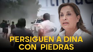 Persiguen y tiran piedras a Dina Boluarte en Sullana ¡Nadie te quiere [upl. by Yokoyama]