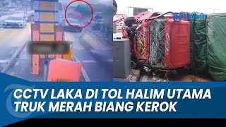 DETIKDETIK Kecelakaan Beruntun di Gerbang Tol Halim Utama Truk Merah Biang Kerok [upl. by Peterman]