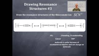 Bonding 80 Drawing Resonance Structures 3 Thiocyanate ion [upl. by Nena]