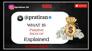 What is Passive income Explained trading savings finance investing investment [upl. by Aniahs]