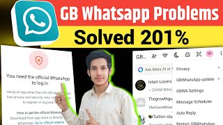 Gb Whatsapp new update v2096  Gb Whatsapp number not verify problem  gb whatsapp problems [upl. by Charlean251]