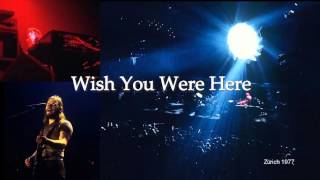 Pink Floyd  Wish You Were Here  Zürich 19770203 [upl. by Ahidam]