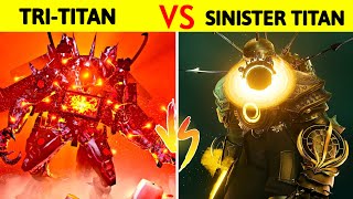 Tri Titan vs Sinister Titan  Skibidi toilet  Who would win in hindi [upl. by Hedberg548]