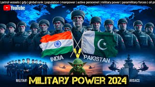 India Vs Pakistan Military Power Comparsion 2024  Military Power 2024 [upl. by Bocaj]