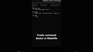 Create command docker in Makefile shorts shortsvideo shortvideo docker dockertutorial nginx [upl. by Eiduam]