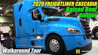 2020 Freightliner Cascadia Raised Roof Sleeper  Exterior Interior Walkaround  2019 Expocam [upl. by Cummins]