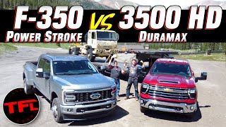 New HD RECORD 2023 Ford F350 vs 2024 Chevy Silverado 3500HD on the Worlds Toughest Towing Test [upl. by Esilenna372]