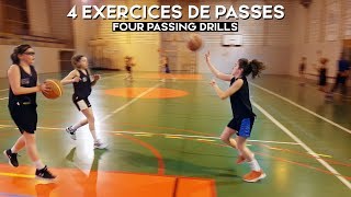 QUATRE EXERCICES POUR PERFECTIONNER LA PASSE Four passing drills [upl. by Nelyt]