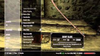 Elder Scrolls V Skyrim Rare Weapons  Ebony Blade Daedra Artifact  Episode 15 [upl. by Lyle]