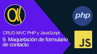 CRUD MVC con PHP  JavaScript y MYSQL  Maquetación de formulario de contacto con HTML y Bootstrap [upl. by Erena]